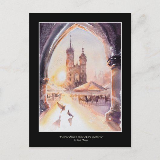 EVE Painted Krakow Old Town Briefkaart (Voorkant)