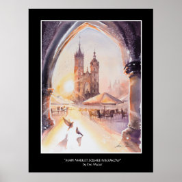 EVE Painted Krakow Old Town Poster