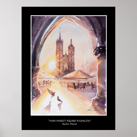 EVE Painted Krakow Old Town Poster (Voorkant)