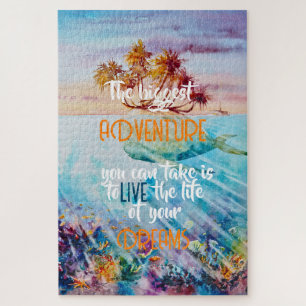 Eve Painted Tropical Island Whale Legpuzzel