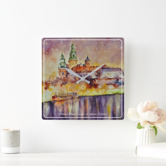 EVE Painted Wawel, Krakow, Polen Vierkante Klok (Huis)