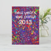 Eve-partij van het nieuwe jaar, Action Painting Ar Kaart (Staand voorkant)