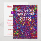 Eve-partij van het nieuwe jaar, Action Painting Ar Kaart (Voorkant / Achterkant)