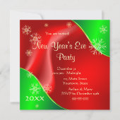 Eve Party 2020 in het nieuwjaar over rood en groen Kaart (Voorkant)