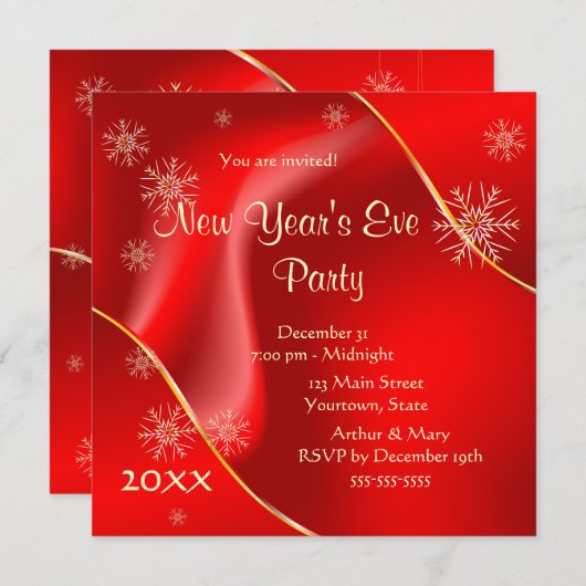 Eve Party 2022 Kaart (Voorkant / Achterkant)