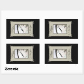 Eve Party, Black & Tan, verfijnd nieuwjaar Rechthoekige Sticker (Vel)