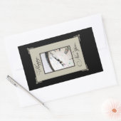 Eve Party, Black & Tan, verfijnd nieuwjaar Rechthoekige Sticker (Envelop)