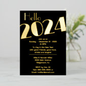 Eve Party (nieuwjaarsfeest) Folie Uitnodiging (Staand Voorkant)