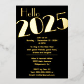 Eve Party (nieuwjaarsfeest) Folie Uitnodiging (Voorkant)