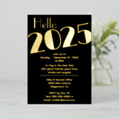 Eve Party (nieuwjaarsfeest) Folie Uitnodiging (Staand Voorkant)