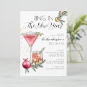 Eve Party Ring nieuwjaar Kaart (Staand voorkant)