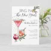 Eve Party Ring nieuwjaar Kaart (Staand voorkant)