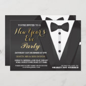 Eve Party Tuxedo Bow Stropdas Dinner Uitnodigen ni Kaart (Voorkant / Achterkant)