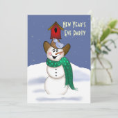 Eve Party van Cowboy Snowman Kaart (Staand voorkant)