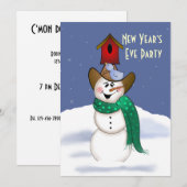 Eve Party van Cowboy Snowman Kaart (Voorkant / Achterkant)