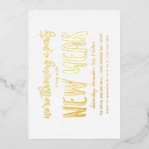 Eve Party van het nieuwe jaar in Brussel Folie Uitnodiging