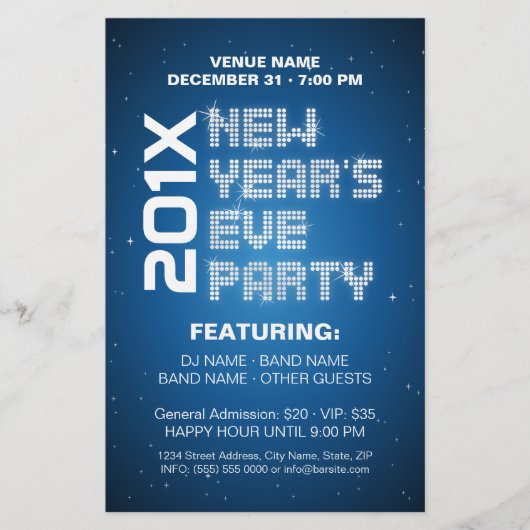 Eve Sparkles Party (nieuw jaar) Flyer (Voorkant)