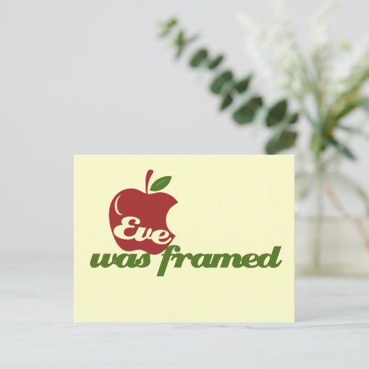 Eve was omgeven briefkaart (Staand voorkant)