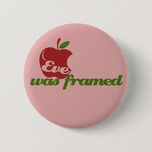 Eve was omgeven ronde button 5,7 cm