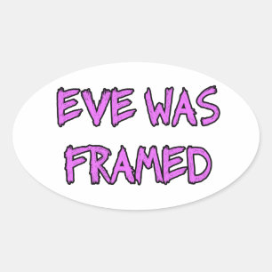 Eve werd erin geluisd ovale sticker