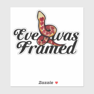 Eve werd erin geluisd Snake Love Hearts Sticker