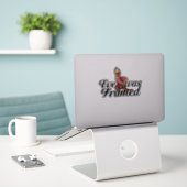 Eve werd erin geluisd Snake Love Hearts Sticker (Laptop op bureau)