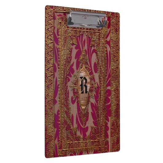 Evelio Elegant Chic French Monogram Klembord (Rechts)