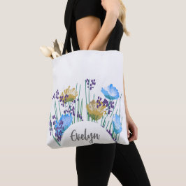 Evelyn Bloemendruk Monogram Tote Bag