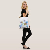 Evelyn Bloemendruk Monogram Tote Bag (Op model)