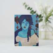 Evelyn Blue Briefkaart (Staand voorkant)