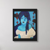 Evelyn Blue Canvas Afdruk (Voorkant)