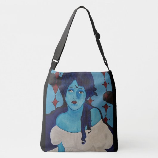 Evelyn Blue Crossbody Tas (Achterkant)