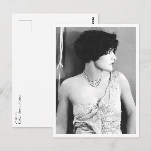 Evelyn Brent, Actress Briefkaart (Voorkant / Achterkant)