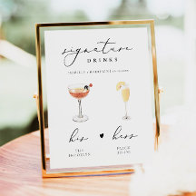 EVELYN Calligrafiesebalk Drink bruiloft