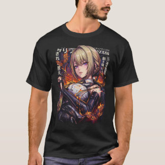 Evelyn Chevalier ZZZ Rood Brandende Tethers Portre T-shirt