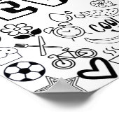 'EVELYN' Color-it-Yourself-contourontwerp Poster (Hoek)