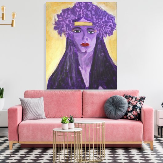 Evelyn Crowned Canvas Afdruk (Insitu (Woonkamer))