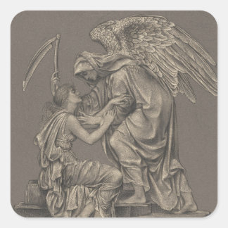 Evelyn de Morgan Angel Vierkante Sticker