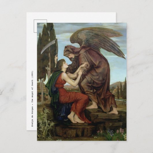 Evelyn de Morgan - De Engel van de Dood Ansichtkaa Briefkaart (Voorkant / Achterkant)