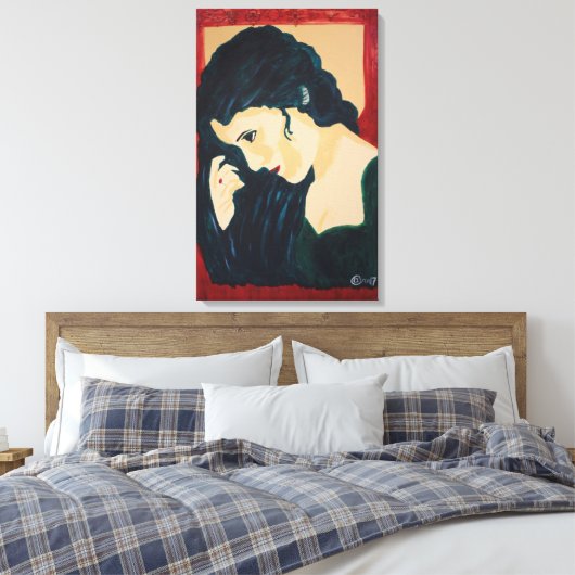 Evelyn Demure Canvas Afdruk (Insitu (Slaapkamer))