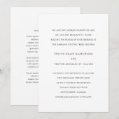 Evelyn eenvoudige elegante bruiloft kaart (Voorkant / Achterkant)