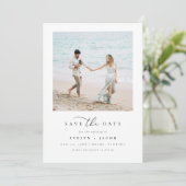 EVELYN Elegant Calligrafiescript sparen de Datum Kaart (Staand voorkant)