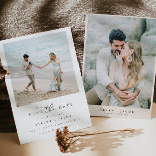 EVELYN Elegant Calligrafiescript sparen de Datum Kaart