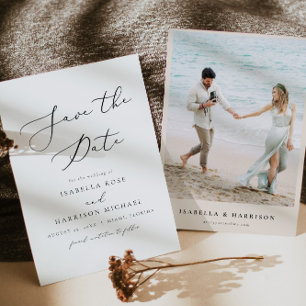 EVELYN Elegant Calligrafiescript sparen de Datum Kaart