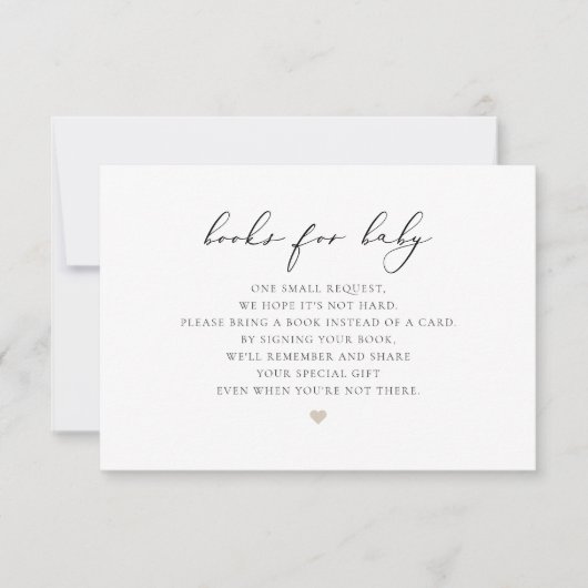 EVELYN Elegant Calligraphy Books for Baby Card Kaart (Voorkant)