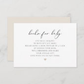 EVELYN Elegant Calligraphy Books for Baby Card Kaart (Voorkant / Achterkant)