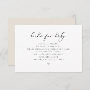 EVELYN Elegant Calligraphy Books for Baby Card Kaart