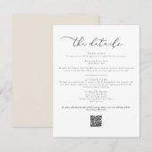 EVELYN Elegant Calligraphy Script Details Card Kaart (Voorkant / Achterkant)