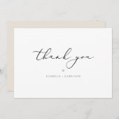 EVELYN Elegant Calligraphy Script Modern Minimum T Bedankkaart (Voorkant / Achterkant)