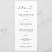 EVELYN Elegant Moderne Klassieke het Menu Kaart va (Voorkant)